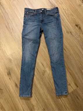rag & bone Women's Cate Mid-Rise Ankle Skinny Midwash Blue Jeans